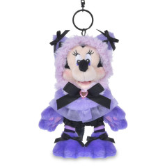 Japan Disney Store Plush Keychain Bag Charm - Minnie : Cat Minnie And Figaro