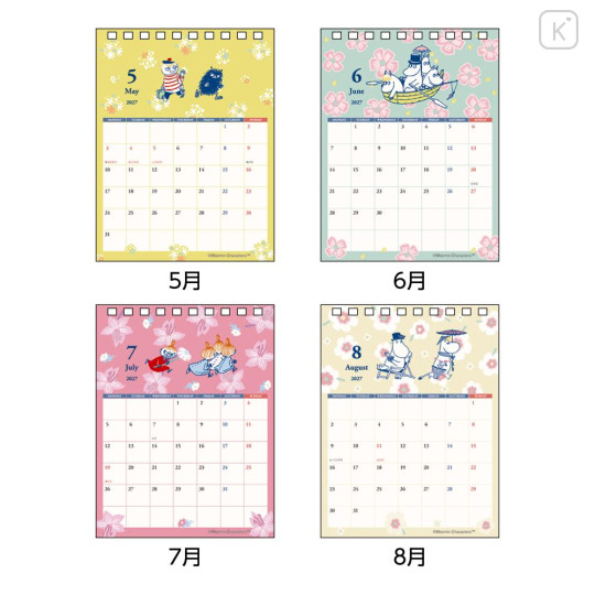 Japan Moomin Desk Calendar - Moomin : Flower 2027 - 3