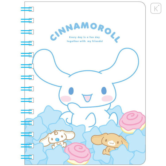 Japan Sanrio B6 Grid Notebook - Cinnamoroll : Fun With Friends Star - 1