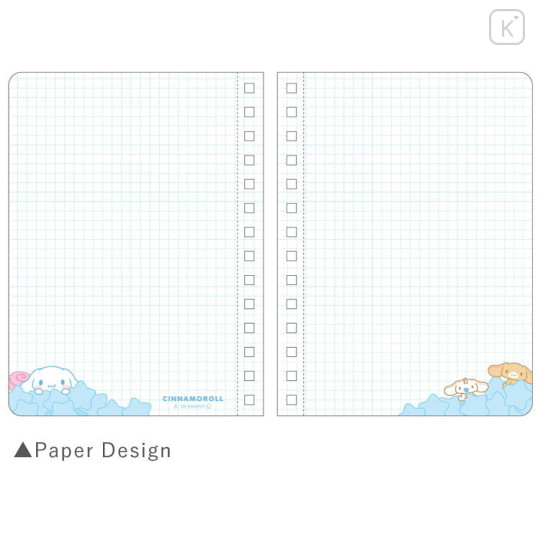 Japan Sanrio B6 Grid Notebook - Cinnamoroll : Fun With Friends Star - 3