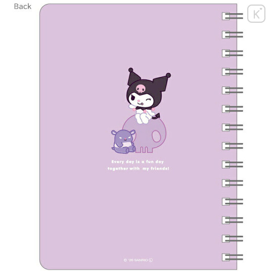 Japan Sanrio B6 Grid Notebook - Kuromi : Fun With Friends - 2
