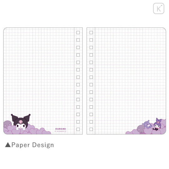 Japan Sanrio B6 Grid Notebook - Kuromi : Fun With Friends - 3