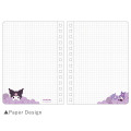 Japan Sanrio B6 Grid Notebook - Kuromi : Fun With Friends - 3