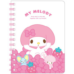 Japan Sanrio B6 Grid Notebook - My Melody : Fun With Friends