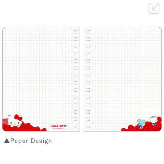 Japan Sanrio B6 Grid Notebook - Hello Kitty : Fun With Friends - 3