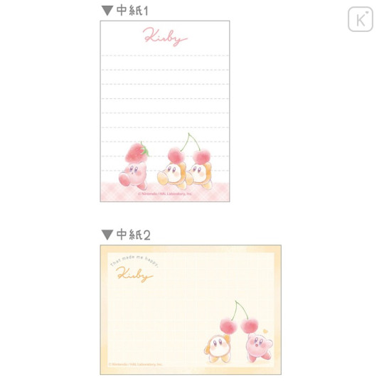 Japan Kirby Mini Notepad - Kirby & Waddle Dee : Fruits - 2