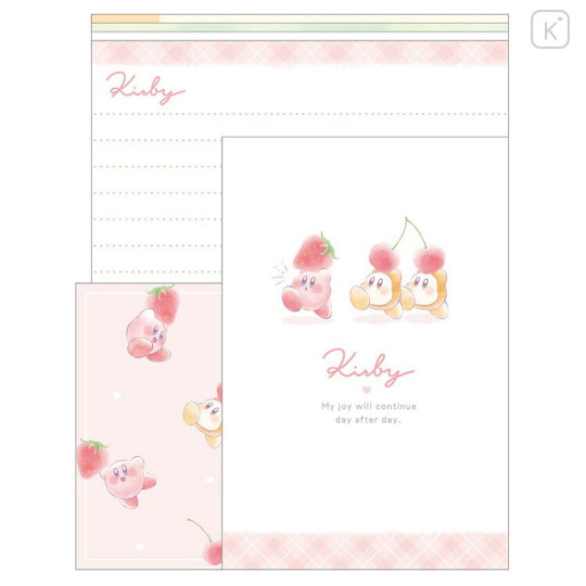 Japan Kirby Volume Up Letter Envelope Set - Kirby & Waddle Dee : Fruits - 1