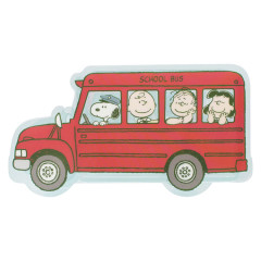 Japan Peanuts Desk Organizer Accessory Tray - Snoopy : Kids School Bus Red