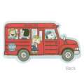 Japan Peanuts Desk Organizer Accessory Tray - Snoopy : Kids School Bus Red - 2