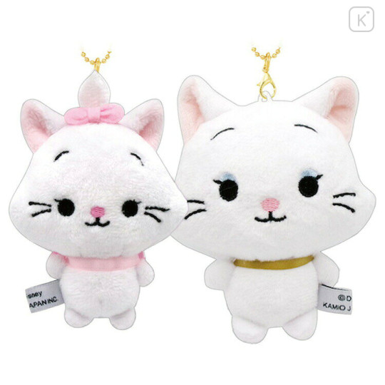 Japan Disney Mascot Holder Connecting Set - Marie & Duchess Cat - 1