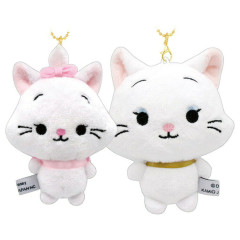 Japan Disney Mascot Holder Connecting Set - Marie & Duchess Cat