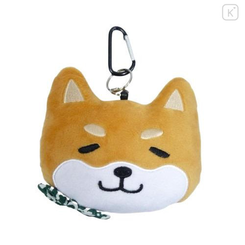 Japan Plush Reel Pass Case - Shiba Inu - 1