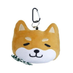 Japan Plush Reel Pass Case - Shiba Inu