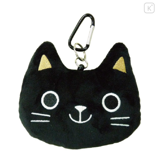 Japan Plush Reel Pass Case - Black Cat - 1