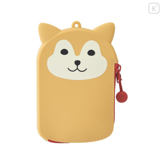 Japan Silicone Card & Coin Pouch - Shiba Inu - 1