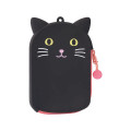 Japan Silicone Card & Coin Pouch - Black Cat - 1