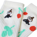 Japan Moomin Embroidered Low Crew Socks - Little My : Cherry - 2