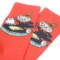 Japan Moomin Embroidered Low Crew Socks - Little My : Chicken Red - 2