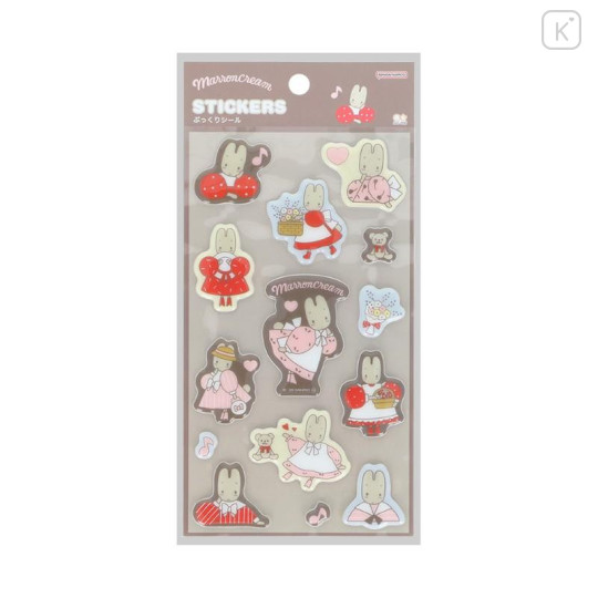 Japan Sanrio Puffy Sticker - Marron Cream - 1