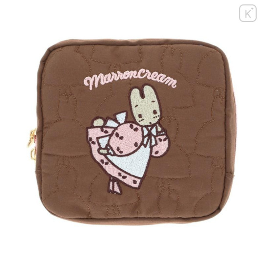 Japan Sanrio Quilted Pouch - Marron Cream - 1