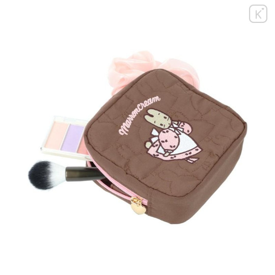 Japan Sanrio Quilted Pouch - Marron Cream - 4