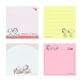 Japan Peanuts Tack Memo Sticky Notes - Snoopy & Belle : Ivory - 3
