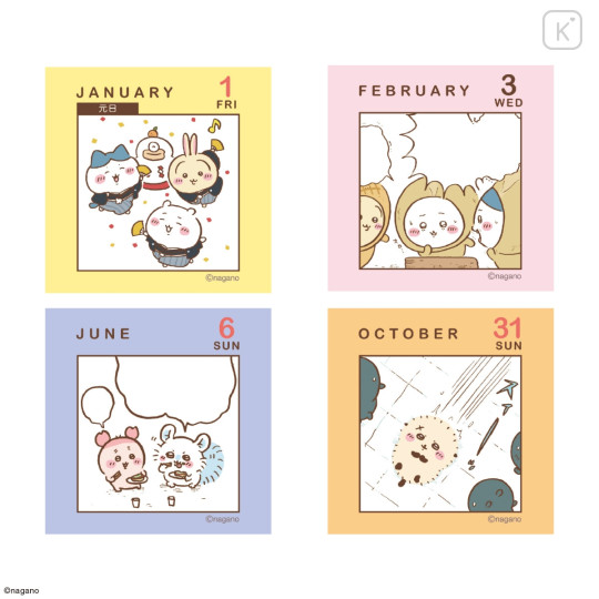 Japan Chiikawa Small Daily Desk Calendar - Chiikawa : 2027 365days - 3