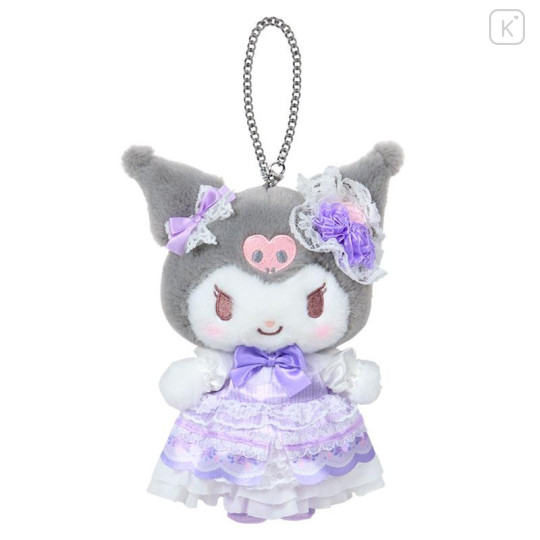 Japan Sanrio Original Mascot Holder - Kuromi : Fairy Tale Party Frills Lace Dress - 1