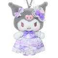 Japan Sanrio Original Mascot Holder - Kuromi : Fairy Tale Party Frills Lace Dress - 2