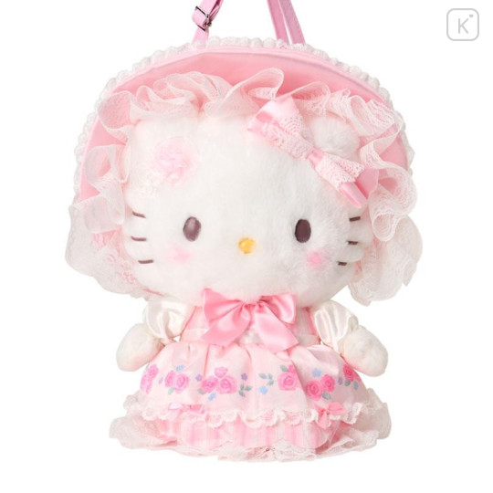 Japan Sanrio Original Plush Pochette Crossbody Shoulder Bag - Hello Kitty : Fairy Tale Party Frills Lace Dress - 2