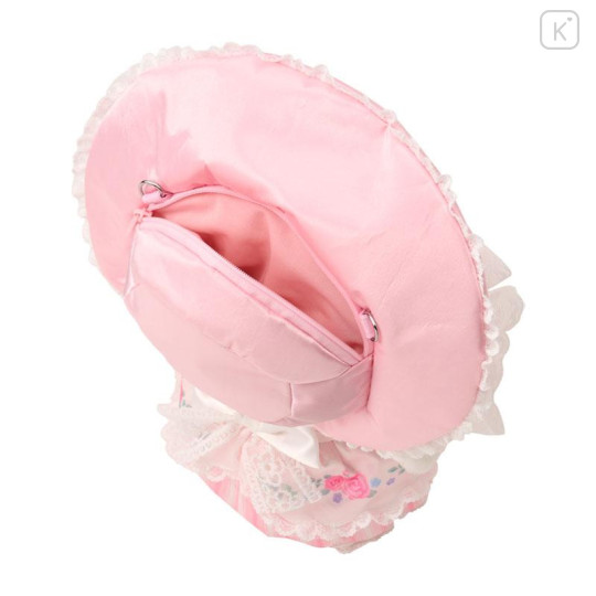 Japan Sanrio Original Plush Pochette Crossbody Shoulder Bag - Hello Kitty : Fairy Tale Party Frills Lace Dress - 4