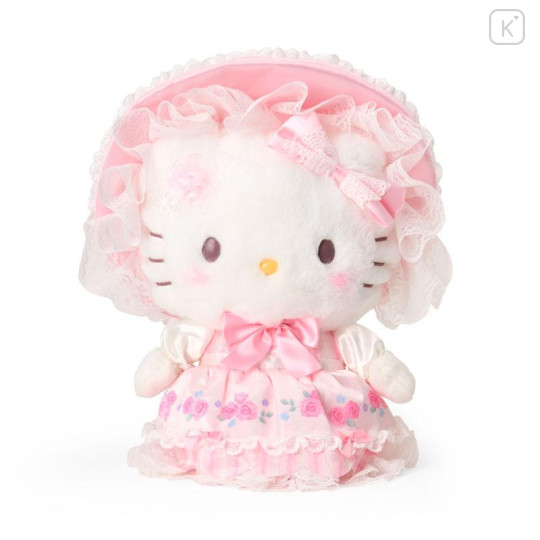 Japan Sanrio Original Plush Pochette Crossbody Shoulder Bag - Hello Kitty : Fairy Tale Party Frills Lace Dress - 5