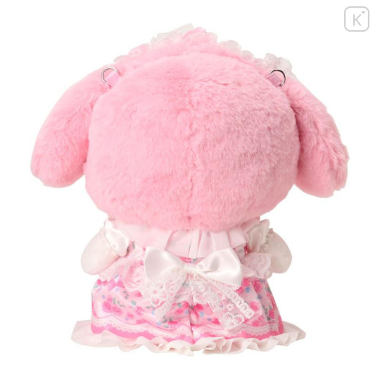 Japan Sanrio Original Plush Pochette Crossbody Shoulder Bag - My Melody : Fairy Tale Party Frills Lace Dress - 3