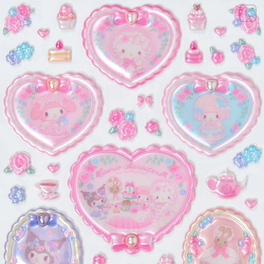 Japan Sanrio Original Sticker - Fairy Tale Party Pearlescent Plump Emblem - 3