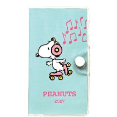 Japan Peanuts Mini Planner Monthly Schedule Book - Snoopy : Music 2027