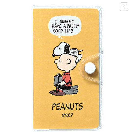 Japan Peanuts Mini Planner Monthly Schedule Book - Snoopy : Charlie Good Life 2027 - 1
