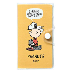 Japan Peanuts Mini Planner Monthly Schedule Book - Snoopy : Charlie Good Life 2027