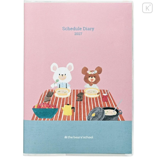 Japan The Bear's School B6 Monthly Schedule Book - Meal with Friend 2027 - 1