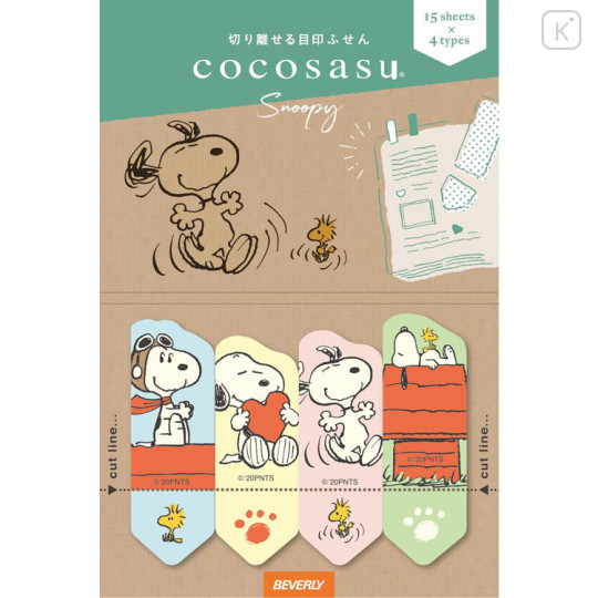 Japan Peanuts Cocosasu Detachable Index Sticky Notes - Snoopy - 1