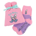 Japan Disney Fluffy Socks in Drawstring Bag - Baby Oysters - 1