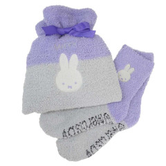 Japan Miffy Fluffy Socks in Drawstring Bag - Miffy