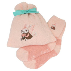 Japan Moomin Fluffy Socks in Drawstring Bag - Little My