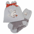 Japan Moomin Fluffy Socks in Drawstring Bag - Moomintroll - 1