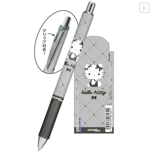Japan Sanrio EnerGel Gel Pen - Hello Kitty : Monotone - 2