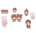 Japan Monchhichi 4 Size Sticker - Monchhichi-chan & Monchhichi-kun : B - 2