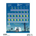 Japan Moomin Wall Calendar (L) - Moon 2027 - 3