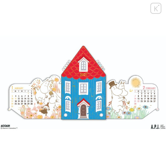 Japan Moomin 2-Month Desk Calendar - House Slide Calendar 2027 - 1