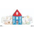 Japan Moomin 2-Month Desk Calendar - House Slide Calendar 2027 - 1