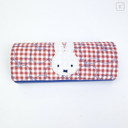 Japan Miffy Glasses Case - Miffy : Gingham Pop Red - 2