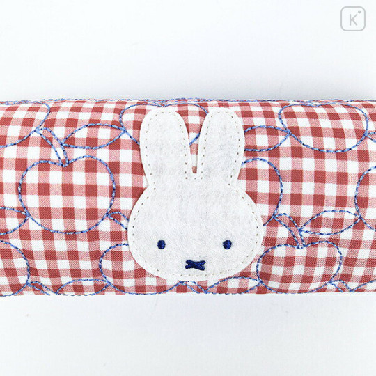 Japan Miffy Glasses Case - Miffy : Gingham Pop Red - 3